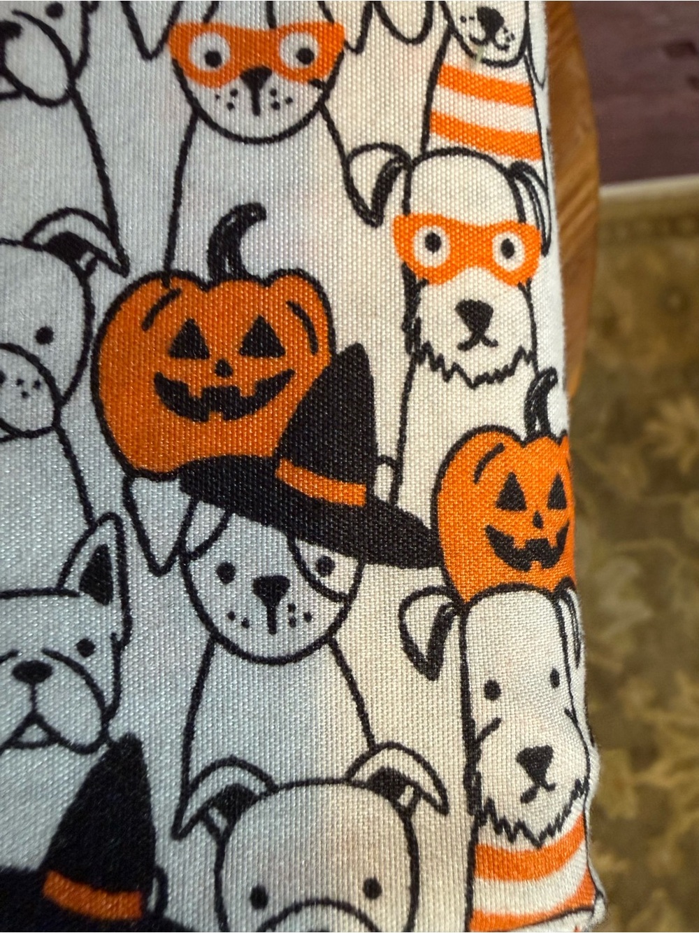 Deborah Connolly Halloween Puppy Dog Queen Sheets Set NWT Fur Baby Parent - Picture 8 of 9